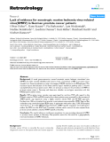 Báo cáo y học: " Lack of evidence for xenotropic murine leukemia virus-related virus(XMRV) in German prostate cancer patients"