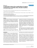 Báo cáo khoa học: "A comparative study of the complications of surgical tracheostomy in morbidly obese critically ill patients"