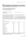 Báo cáo y học: "Increased bleeding risk associated with the use of recombinant human activated protein C in patients with advanced liver diseas"