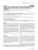 Báo cáo y học: "Ability of pleth variability index to detect hemodynamic changes induced by passive leg raising in spontaneously breathing volunteer"