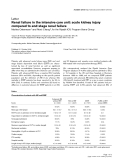Báo cáo y học: "Renal failure in the intensive care unit: acute kidney injury compared to end-stage renal failure"
