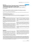 Báo cáo y học: "Recombinant human activated protein C ameliorates oleic acid-induced lung injury in awake sheep"