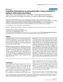 Báo cáo y học: "A positive fluid balance is associated with a worse outcome in patients with acute renal failure"