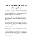 Giám sát hoạt động trực tuyến của trẻ trong Windows