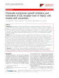 Báo cáo y học: "Chlamydia trachomatis growth inhibition and restoration of LDL-receptor level in HepG2 cells treated with mevastatin"