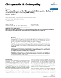 Báo cáo y học: "The establishment of the Chiropractic & Osteopathic College of Australasia in Queensland (1996–2002)"