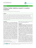 Báo cáo y học: "Chinese herbal medicine research in eczema treatment"