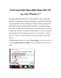 Kích hoạt tính năng nhận dạng chữ viết tay trên Windows 7Tính năng nhận dạng