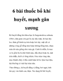6 bài thuốc bổ khí huyết, mạnh gân xương