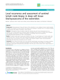 Báo cáo y học: "Local recurrence and assessment of sentinel lymph node biopsy in deep soft tissue leiomyosarcoma of the extremities"