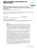 Báo cáo y học: " Psychopathological status, behavior problems, and family adjustment of Kuwaiti children whose fathers were involved in the first gulf war"