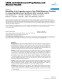 Báo cáo y học: "Reliability of the Luganda version of the Child Behaviour Checklist in measuring behavioural problems after cerebral malaria"