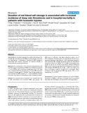Báo cáo y học: "Duration of red blood cell storage is associated with increased incidence of deep vein thrombosis and in hospital mortality in patients with traumatic injuries"