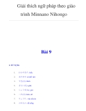Giải thích ngữ pháp theo giáo trình Minnano NihongoBài 9