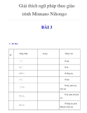  Giải thích ngữ pháp theo Minnano Nihongo - Bài 3