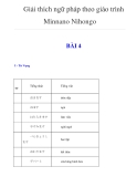Giải thích ngữ pháp theo Minnano Nihongo