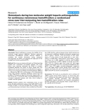 Báo cáo y học: "Hemostasis during low molecular weight heparin anticoagulation for continuous venovenous hemofiltration: a randomized cross-over trial comparing two hemofiltration rates"