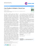 Báo cáo y học: "Case Studies in Pediatric Critical Care"