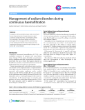 Báo cáo y học: " Management of sodium disorders during continuous haemofiltration"