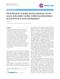 Báo cáo y học: "Hemodynamic changes during weaning: can we assess and predict cardiac-related weaning failure by transthoracic echocardiography"