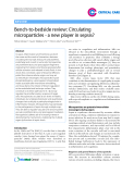 Báo cáo y học: "Bench-to-bedside review: Circulating microparticles - a new player in sepsis"