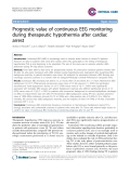 Báo cáo y học: "Prognostic value of continuous EEG monitoring during therapeutic hypothermia after cardiac arrest"