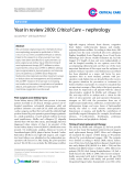 Báo cáo y học: " Year in review 2009: Critical Care – nephrology"