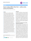 Báo cáo y học: " Year in review 2009: Critical Care – cardiac arrest, trauma and disasters"
