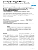 Báo cáo y học: " Successful use of inhaled nitric oxide to decrease intracranial pressure in a patient with severe traumatic brain injury complicated by acute respiratory distress syndrome: a role for an anti-inflammatory mechanism?"