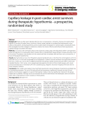 Báo cáo y học: " Capillary leakage in post-cardiac arrest survivors during therapeutic hypothermia - a prospective, randomised study"