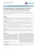 Báo cáo y học: "The added value of ordinal analysis in clinical trials: an example in traumatic brain injury"