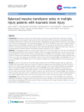 Báo cáo y học: "Endothelial Balanced massive transfusion ratios in multiple injury patients with traumatic brain injury"