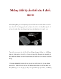 Những thiết bị cần thiết cho 1 chiếc mô-tô