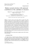 Báo cáo sinh học: " Marker assisted selection with optimised contributions of the candidates to selection"