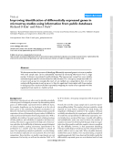 Báo cáo y học: "Improving identification of differentially expressed genes in microarray studies using information from public databases"