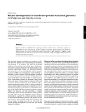 Báo cáo y học: "Recent developments in membrane-protein structural genomics"