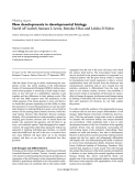 Báo cáo y học: "New developments in developmental biology"