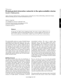 Báo cáo y học: "Protein-protein interaction networks in the spinocerebellar ataxias"