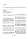 Báo cáo y học: "Computational models in systems biology"