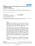 Báo cáo y học: " Studying alternative splicing regulatory networks through partial correlation analysis"