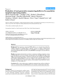 Báo cáo y học: " Evaluation of next generation sequencing platforms for population targeted sequencing studies"