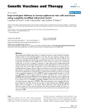 Báo cáo sinh học: " Improved gene delivery to human saphenous vein cells and tissue using a peptide-modified adenoviral vector Lorraine M Work1, Paul N Reynolds2 and Andrew H "