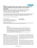 Báo cáo y học: "Targeted next-generation sequencing of a cancer transcriptome enhances detection of sequence variants and novel fusion transcript"
