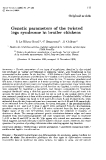 Báo cáo sinh học: " Genetic parameters of the twisted legs syndrome in broiler chickens"