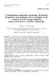 Báo cáo sinh học: " Computing marginal posterior densities of genetic parameters of a multiple trait animal model using Laplace approximation or Gibbs sampling"