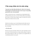 Cẩm nang chăm sóc da mùa nóng