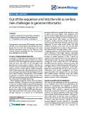 Báo cáo y học: "Out of the sequencer and into the wiki as we face new challenges in genome informatics"