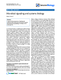 Báo cáo y học: "Microbial signaling and systems biology"
