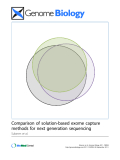 Báo cáo y học: "Comparison of solution-based exome capture methods for next generation sequencing"