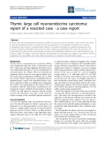 Báo cáo y học: "Thymic large cell neuroendocrine carcinoma: report of a resected case - a case report"